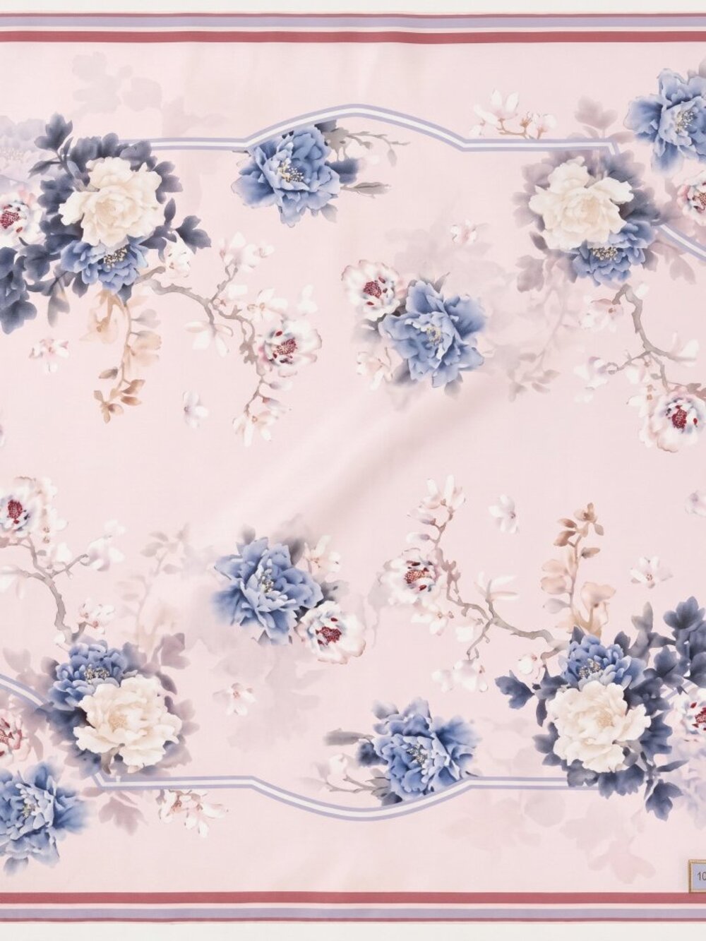 Lumière East Silk Scarf – Blush Peony | 100% Mulberry Silk 70x70cm